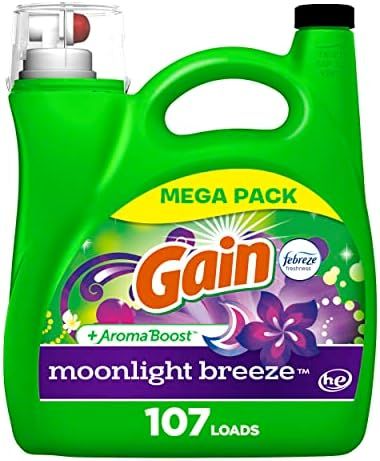 ingredents for the viral laundry hack Gain Laundry Detergent, Gain Laundry, Powder Detergent, Liquid Laundry Detergent, Odor Remover, Laundry Soap, Floral Scent, Clean Laundry, Laundry Detergent