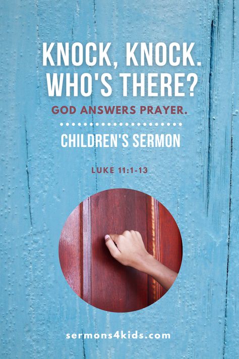 This children's sermon teaches kids that God answers prayers. Children's Moments For Church, Children’s Sermon Object Lessons, Teaching Kids About Prayer, Children’s Church Lesson Ideas, Children Sermon Ideas, Children’s Bible Lessons, Children's Sunday School Lessons, Childrens Sermons Short, Children’s Sermon Ideas