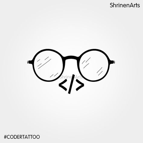 Programmer Tattoo Ideas, Coding Tattoo, Programming Tattoo Ideas, Drawing Instagram, Design Market, R Tattoo, Illustrator Illustration, Market Shopping, Minimalist Tattoo