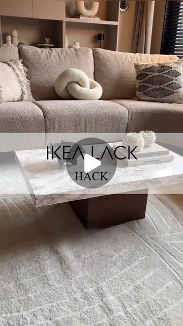 DIY Hacks HQ - home of IKEA hacks and more! on Instagram: "MINI HACK • @living.withsam has created this marble table using IKEA Lack and Eket! To transform the top, Sam has used marble patterned vinyl wrap. It had me fooled!   Watch this space as here at DIY Hackers HQ we've been busy working behind the scenes to bring you our own IKEA hack using vinyls, that we think you'll love ❤️   #ikeahack #ikea #homedecoration #diy #diyhacks #ikealack #ikeaeket #coffetable #marblecoffeetable #interiorscontentforyou #houserenovation #livingroomdecor #vinylwrap #vinylwrapping #interiordesign #interiorstyling #bedroom #wardrobe #doityourself" Ikea Cube Upcycle, Eket Coffee Table, Ikea Marble Table, Lack Console Table Hack, Ikea Small Coffee Table Hack, Ikea Eket Cat Hack, Ikea Hack Coffee Table With Storage, Eket Ikea Hacks, Ikea Lack Table Hack