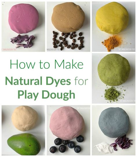 Natural Playdough Ideas, Natural Dye Playdough, Chocolate Play Dough Recipe, Natural Playdough, Simply Shredded, Play Dough Recipe, Imagination Tree, Crafting Recipes, Types Of Play