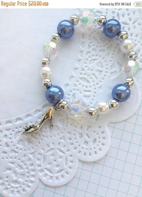 Disney Bracelets, Cinderella Ring, Princess Bracelet, Lucky Charms Marshmallows, Girl Birthday Party Favors, Kids Jewellery, Cinderella Theme, Jewelry Kids, Kids Bracelet