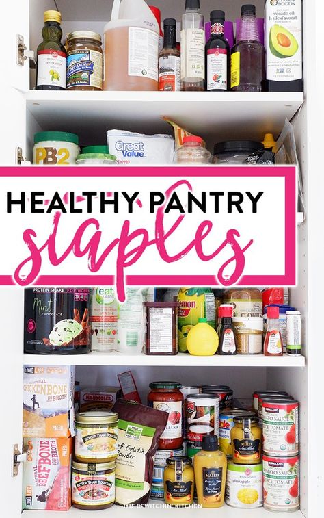 Healthy Pantry Staples, Healthy Pantry, Clean Eating For Beginners, Clean Eating Recipes For Dinner, Clean Eating Breakfast, Clean Eating Meal Plan, Charming Kitchen, Nutrition Guide, Healthy Kitchen