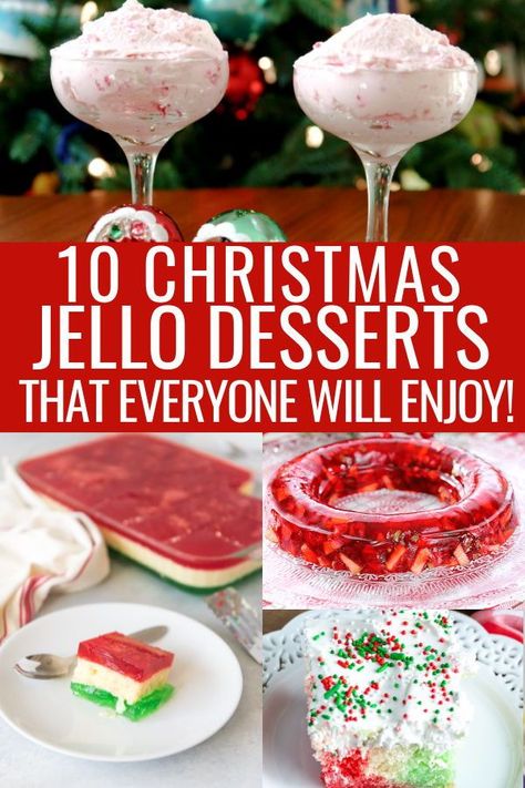 Holiday Jello Salad, Jello Recipes For Thanksgiving, Holiday Jello Recipes, Christmas Jello Desserts, Jello Salads For Christmas, Jello Deserts Ideas Easy Recipes, Jello Recipes With Fruit, Christmas Jello Recipes, Easy Jello Recipes