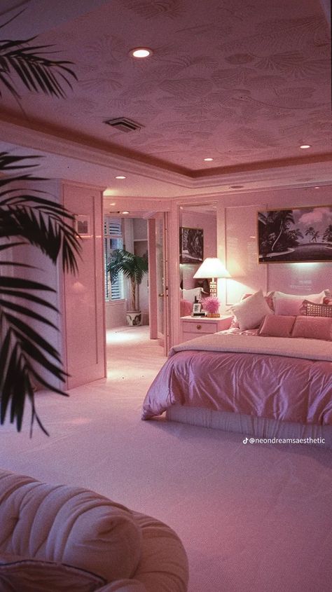 80s Penthouse, Dream House Interior Bedrooms, 80s Interior Design, Luxury Room Bedroom, Dream Apartment Decor, Future Apartment Decor, 80s Aesthetic, Dream House Rooms, Bedroom Decor Ideas