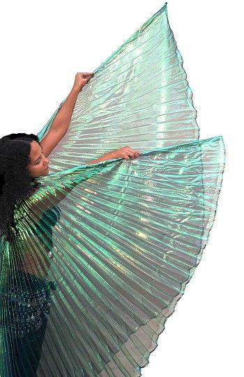 Isis Wings Belly Dance Costume Prop - GREEN OPAL Hummingbird Costume, Cleopatra Outfit, Egyptian Goddess Costume, Dance Props, Victorian Wedding Dress, Wings Black, Fairy Garden Designs, Goddess Costume, Belly Dance Costume