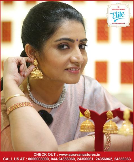 Traditional jewelry for ages has been crafted and designed with the Goddess Lakshmi. Enrich your beauty by wearing this gold jhumka along with your traditional silk saree. #goldjhumka Check out : www.saravanastores.in Call us at : 8056003000, 044-24356060, 044-24356061, 044-24356062, 044-24356063 #goldjhumkadesigns #goldjhumkamodels #goldjhumkacollection #goldjhumkaset #Saravanaelitegold #Saravanaelite #goldpnecklace #goldnecklace #evergreen #evergreennecklace #SaravanaStoresEliteGold Gold Jhumka, Jhumka Designs, Traditional Silk Saree, Recent Anime, Bride Jewelry, Gold Bride Jewelry, Bridal Bangles, Goddess Lakshmi, God Pictures