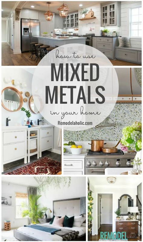 Mixing Metals, Farmhouse Side Table, Cute Dorm Rooms, Room Transformation, Farmhouse Homes, Metal Homes, Farmhouse Living, Dorm Room Decor, Home Decor Trends