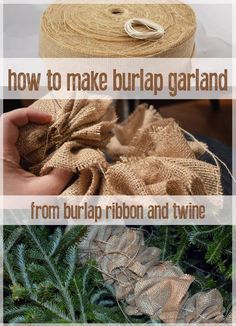 DIY Burlap Garland - This DIY burlap garland is easy to make and a great addition to a tree or any decoration. Made with just burlap ribbon and twine it is a simple craft. Diy Beauty Products, Clean And Organize, Burlap Garland, Tips For Moms, Burlap Projects, Wellness Mama, Mama Natural, Diy Burlap, Ribbon Garland