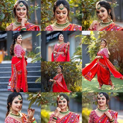 Sari Poses, Bridal Dulhan, Bride Fashion Photography, Maharashtrian Bride, Girls Portrait, Indian Bride Photography Poses, Bride Photos Poses, Bridal Photography Poses, Indian Wedding Video