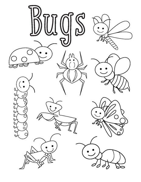 bugs coloring pages | Funny crafts Bugs Coloring Pages, Bug Activities, Insect Coloring Pages, Insects Preschool, Bug Coloring Pages, Bugs Preschool, Insect Crafts, Insects Theme, Preschool Coloring Pages