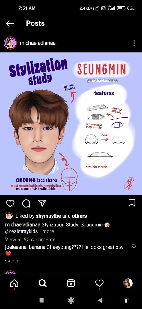 Stylization Study Skz, How To Draw Seungmin, How To Draw Stray Kids, Seungmin Drawing Sketch, How To Draw Skz, Stylization Study, Face Art Drawing, Face Study, Eye Sketch