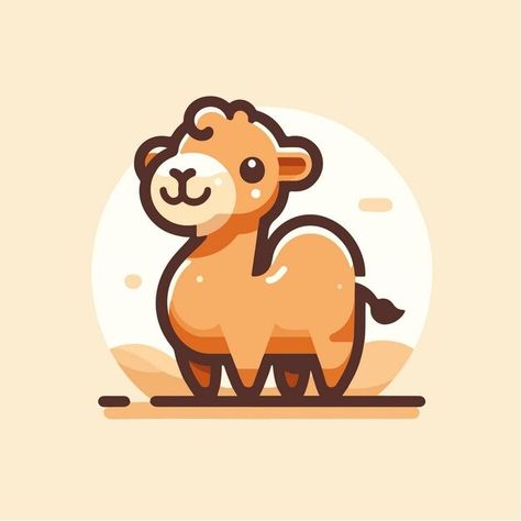 Camel Drawing, Camel Illustration, Happy Pose, Camels Illustration, Vector Icons Illustration, Jungle Animals, Icon Illustration, Cartoon Drawings, Drawing Reference