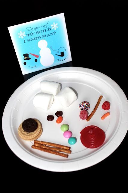 Snowmen Snacks For Kids, Snowman Food Craft, Snowman Marshmallow Craft, Winter Edible Crafts For Kids, Winter Food Ideas For Kids, Nailed It Challenges Christmas, Snowman Food For Kids, Do You Want To Build A Snowman Snack, December Snack Ideas