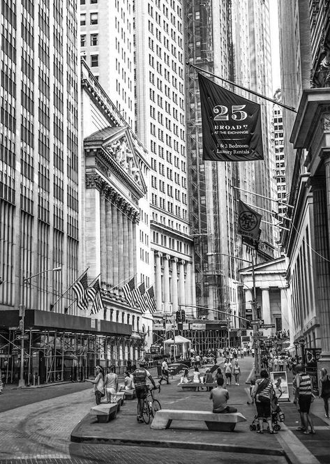 Wall Street Photography, NYC Photo, "Broad Street" #wallstreet #financialart #wallstreetart #financialdecor Wall Street Nyc, Wall Street Art, Bank Design, Red Hill, Nyc Photography, Free Photography, Branding Photos, Street Photo, Wall Street Journal