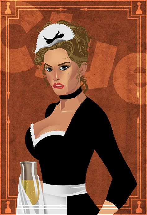 Yvette Clue Costume, Yvette Clue, Clue Costume, Clue Movie, Clue Board, Colleen Camp, Clue Board Game, Musical Costumes, Clue Party