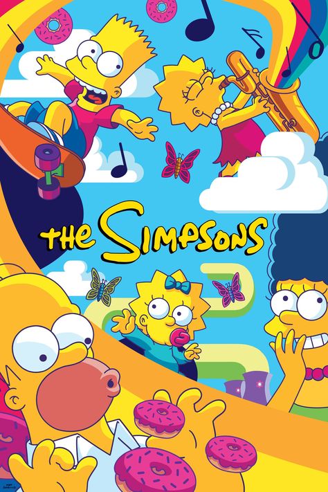 adult animation The Simpsons (1989) series poster Funny Cartoons, The Simpsons, The Simpsons Theme, The Simpsons Movie, Notebook Doodles, Trailer Images, Matt Groening, The Simpson, Fun Comics