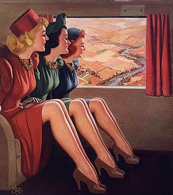 1940s-Wartime-Fashion---Liquid-stockings                                                                                                                                                                                 Más Pin Up Girl Vintage, Three Women, 40s Fashion, Vintage Life, Pin Up Art, 1940s Fashion, Vintage Pinup, Mode Vintage, Vintage Love