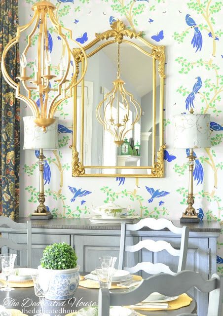 Chinoiserie Stencil, Chinoiserie Mural, Large Wall Stencil, Mural Stencil, Wallpaper Stencil, Chinoiserie Wall, Vert Turquoise, Chinoiserie Wallpaper, One Room Challenge