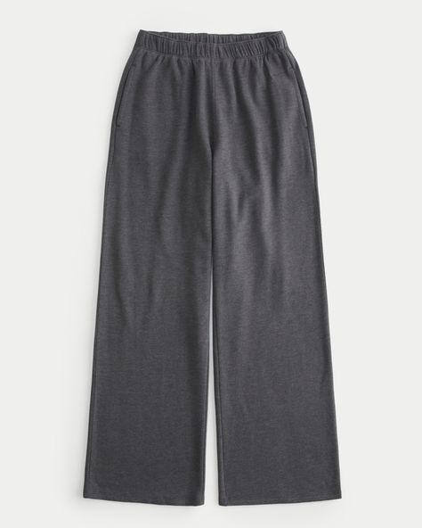 Women's Hollister Feel Good Fleece Wide-Leg Pants | Women's Sweatshirts & Sweatpants | HollisterCo.com Wide Leg Sweatpants Outfit, Hollister Sweatpants, Baby Boy Pictures, Sweatpants Outfit, Wide Leg Sweatpants, Women's Bottoms, Women's Sweatshirts, Fleece Sweatpants, Logo Icon