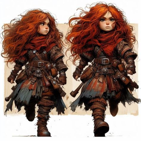 Dnd Hobbit Female, Gnomes Character Design, Dnd Dwarven Woman, Rock Gnome Dnd Female, Female Gnome Character Art, Dnd Gnome Art, Gnome Dnd Character Design, Dwarves Dnd, Halfling Woman