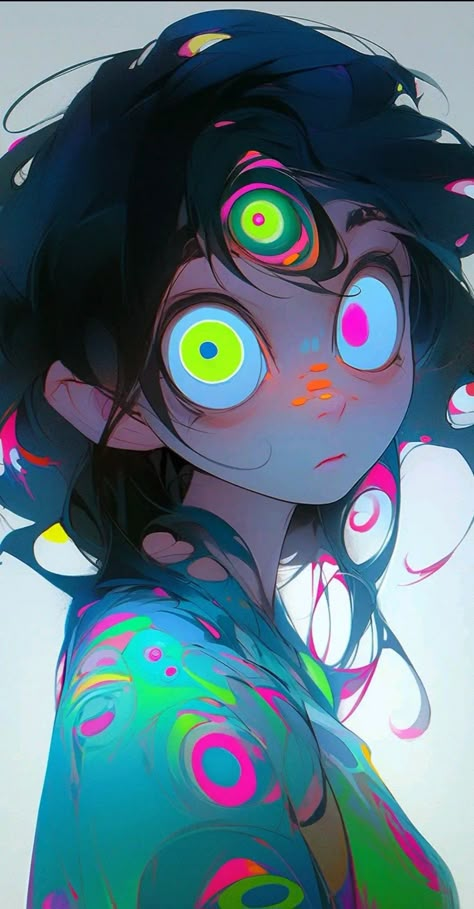 Crazy Anime, Arte Punk, Arte 8 Bits, Arte Sketchbook, Girl Wallpaper, Art Inspiration Drawing, Funky Art, A Drawing, Anime Artwork