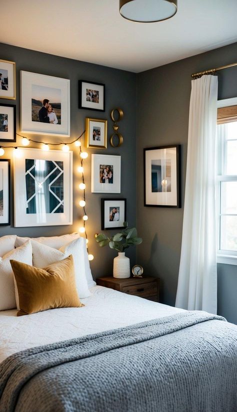 20 Gorgeous Bedroom Wall Decor Ideas You Need To See Wall Vinyl Decor Bedroom Ideas, Creative Shelves, Decor Bedroom Ideas, Bedroom Wall Decor Ideas, Wall Mounted Candle Holders, Statement Art Pieces, Personalized Bedroom, Bedroom Ambiance, Gorgeous Bedrooms