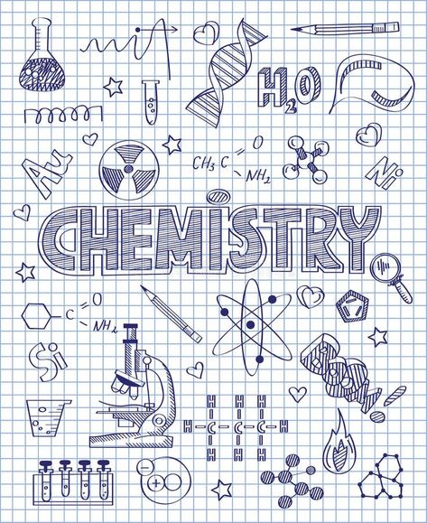 Chemistry Drawing, Science Notebook Cover, Cover Page For Project, Book Cover Page Design, Chemistry Projects, Chemistry Art, خريطة ذهنية, Creative School Project Ideas, Chemistry Set