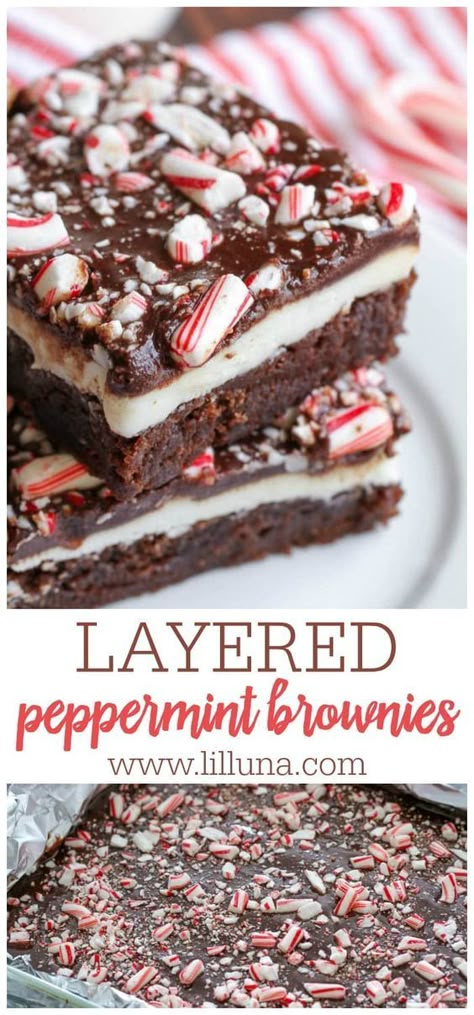 Christmas’s Deserts, Candyland Desserts, Chocolate Peppermint Desserts, December Treats, Peppermint Dessert Recipes, White Christmas Desserts, Winter Brownies, Peppermint Bars, Peppermint Brownie Trifle