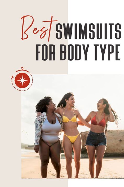 Want to learn how to choose the best swimsuit? TFG shows you expert tips and tricks to find the most flattering styles for your body type! #TravelFashionGirl #TravelFashion #TravelTips #swimsuits #bodytype #summerswimsuit Best Bathing Suits For Small Bust, Swimsuit Body Type, Most Flattering Bikinis, Best Swimwear For Body Type, Mom Bod Swimsuit, Swimming Suits For Body Types, Types Of Swimsuits Style, Flattering Bikinis, Swimsuit For Petite Body Types