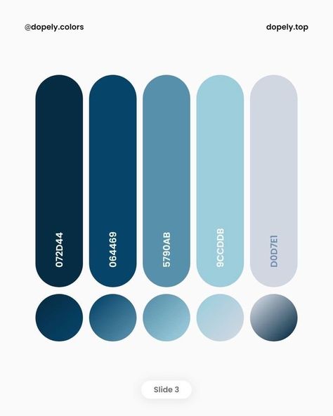 Blue Color Pallete Hex Code, Rgb Palette, Pantone Azul, Inmobiliaria Ideas, Flat Color Palette, Gradient Color Design, Website Color Palette, Pantone Colour Palettes, Color Design Inspiration