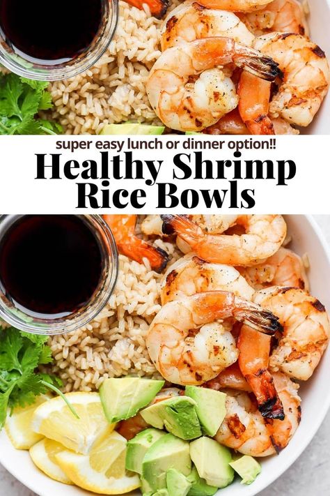 Rice Bowls With Shrimp, Shrimp Bowl Healthy Easy, Healthy Shrimp Rice Bowls, Shrimp And Rice Bowl Recipe, Shrimp Bowls Healthy, Rice Bowl Recipe Healthy, Shrimp And Rice Bowl, Shrimp Rice Bowl Recipe, Shrimp Bowl Recipe