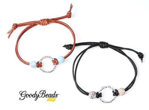 Tag: Dakota Stones - Sliding Knot Leather Bracelet, Leather Bracelet Ideas Diy, Adjustable Cord Bracelet Diy, Diy Ring Bracelet, Adjustable Leather Bracelet Diy, Adjustable Leather Bracelet, Slip Knot Bracelet Diy, Adjustable Bracelet Diy Sliding Knot, Beading Knots