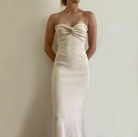 Tube Midi Dress, فستان سهرة, Strapless Maxi, Bodycon Maxi Dresses, Maxi Robes, Bodycon Dress Parties, Strapless Maxi Dress, Maxi Knit Dress, Hip Dress