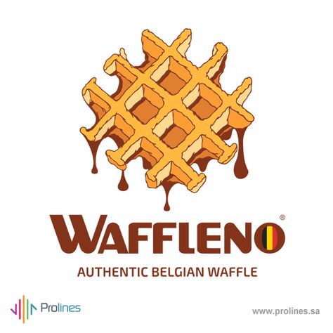 Waffle Logo, Waffle Logo Design, Waffle Poster Design Ideas, Waffle Branding, Waffle Logo Design Inspiration, Waffle Drawing Illustration, Waffle Graphic, Liege Waffle, Waffle Bar