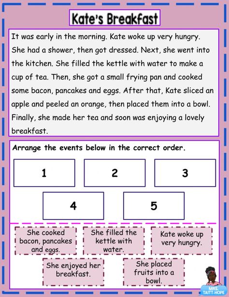 Sequencing the events within a story online worksheet for Grade 2. You can do the exercises online or download the worksheet as pdf. Story Grammar Marker, Sequence Of Events Worksheets, Sequencing Words, Story Sequencing Worksheets, Sequencing Events, Creative Writing Worksheets, Sequencing Pictures, Sequencing Worksheets, Reading Comprehension Lessons