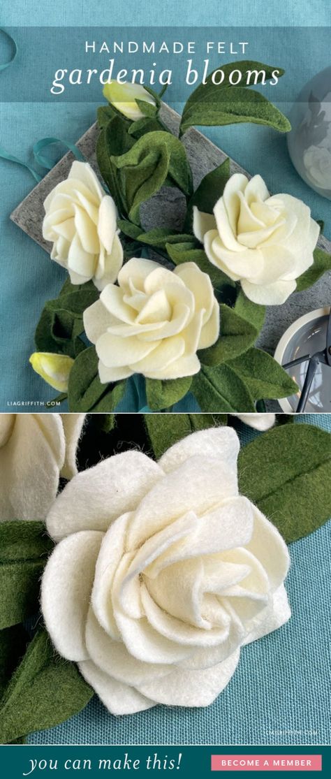 Felt Floral Wreath, White Felt Crafts, Felt Floral Garland, White Felt Flowers, Hand Sewn Flowers, Felt Flower Garden, Felt Flowers Bouquet Diy, Felt Flower Arrangement, Diy Felt Flowers Template