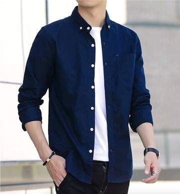 Mens Fashion Loose Fit, Blue Navy Shirt Outfit Men, Men Blue Outfit Casual, Button Up Long Sleeve Outfit Men, Mens Casual Button Down Shirts, Navy Blue Outfit Men Casual, Blue Button Down Shirt Outfit Men, Navy Blue Button Up Shirt Outfit Men, Navy Blue Shirt Outfit Mens Casual