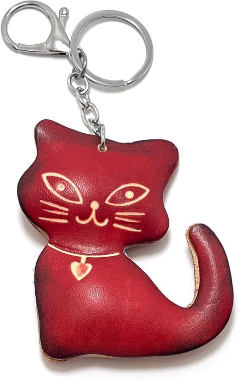 Leather KeyChain Vintage Cute Purse Charm Hanging Ornament Car Key Accessories Gift for Women Girls (Cat) at Amazon Women’s Clothing store Car Key Accessories, Brown Car, Vintage Keychain, Cute Purse, Key Accessories, Christmas Inspo, Cute Purses, Vintage Ornaments, Purse Charms