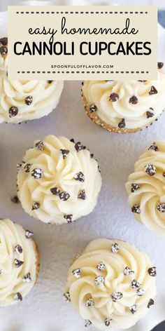 Cannoli Cupcakes, Cannoli Cupcake, Homemade Cupcake Recipes, Cinnamon Cupcakes, Mascarpone Frosting, Savory Treats, Homemade Cupcakes, Cinnamon Cake, Gourmet Cupcakes