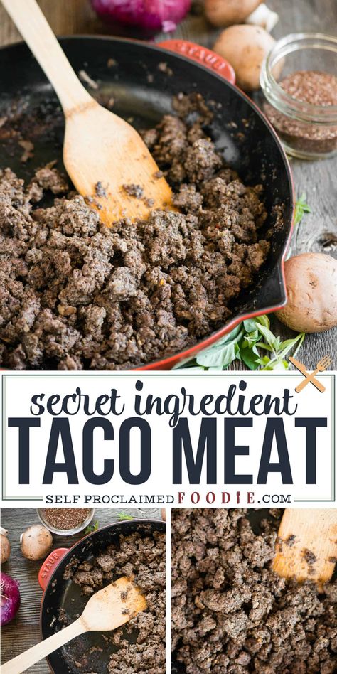 Taco Meat With Beans, Carne Tacos, Taco Meat Seasoning, Beans Mexican, Taco Meat Recipe, Mexican Feast, French Delicacies, Easy Taco Recipes, Taco Meat Recipes