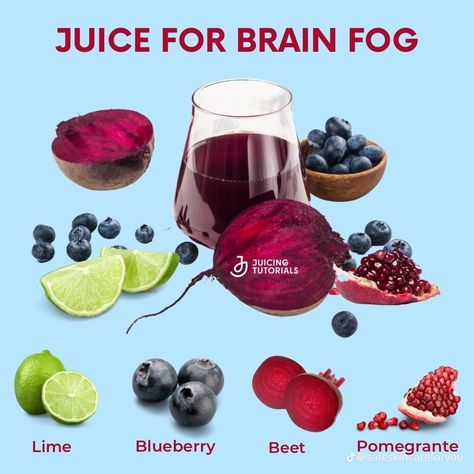 Health Beet, Brain Cells, Juice Recipe, Brain Fog, The Brain, Blueberries, Beets, Pomegranate, Brain