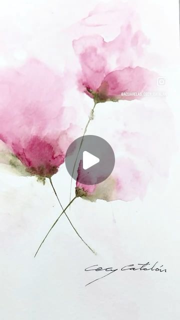 2024 Watercolor, Loose Watercolour, Abstract Watercolor Flower, Flowers Watercolour, Watercolour Florals, Learn Watercolor Painting, Watercolor Circles, Learn Watercolor, Watercolour Flowers