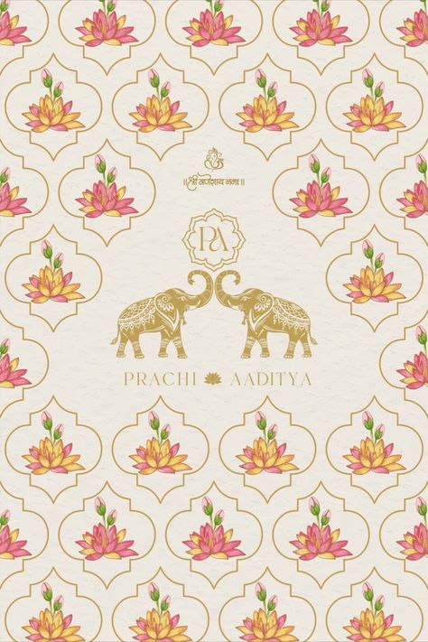 Indian Wedding Illustration Invitations, Royal Indian Wedding Card, Indian Wedding Logo, Indian Graphic Design, Building Advertising, Roof Restaurant, Luxury Logotype, Traditional Indian Wedding Invitations, Creative Wedding Invitations Design