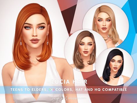 Lucia Hair Sims 4 Guide, Makeup Cc, Disney Characters Wallpaper, High Hair, Sims Hair, Long Straight Hair, Sims 4 Clothing, The Sims4, Sims Mods