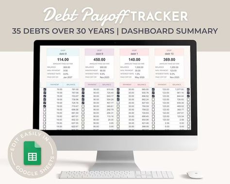 Debt Payoff Tracker, Free Budget Printables, Payment Tracker, Loan Payoff, Google Spreadsheet, Paycheck Budget, Debt Tracker, Debt Snowball, Free Budget