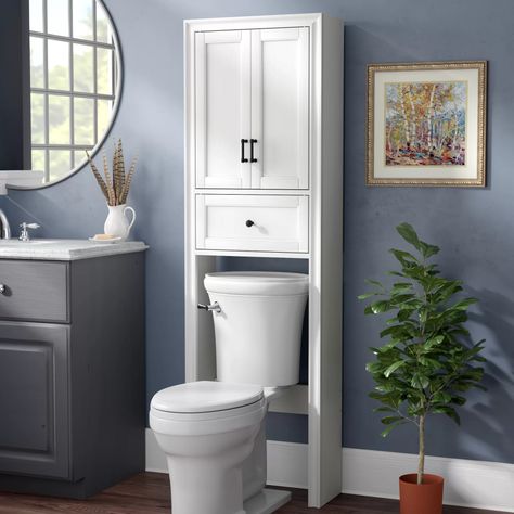 Bathroom Space Saver, Over The Toilet, Over Toilet, Wooden Bathroom, Large Cabinet, Toilet Storage, Space Saver, Bathroom Space, Adjustable Shelves