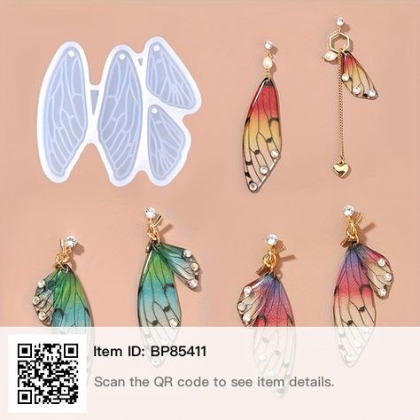 Diy Resin Casting, Insect Wings, Formy Silikonowe, Dragonfly Wings, Butterfly Wing Earrings, Angel Wing Earrings, Resin Jewelry Making, Casting Resin Molds, Butterfly Wing