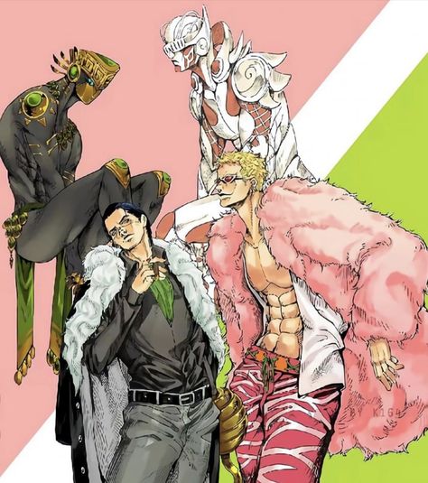 Crocodile And Doflamingo, One Piece Art, Adventure Style, One Piece Images, Jojo Bizzare Adventure, One Piece (anime), One Piece Anime, Jojo Bizarre, Jojo's Bizarre Adventure