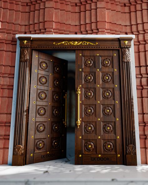 Royal Door Design, Modern Main Door Design Entrance, Rajasthani Furniture, Temple Doors, Main Door Design Photos, Temple Door, Pooja Door Design, Double Door Entrance, Door And Window Design